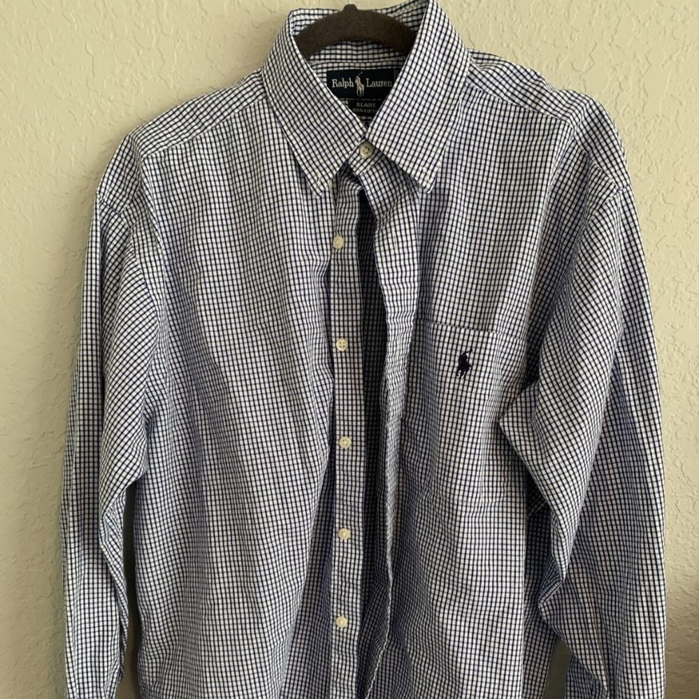 Ralph Lauren Mens Large dress Shirt Blaire Plaid